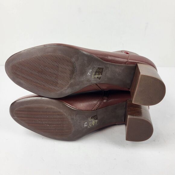 Marc Joseph New York Charles St Leather Ankle Bootie Reddish Brown 7.5 - Picture 10 of 11